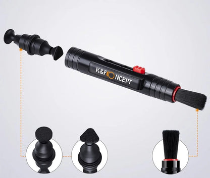 4-in-1 optikos, matricos ir fotoaparato objektyvų valymo rinkinys K&F