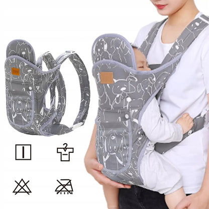 4 viename ergonomiška reguliuojama kūdikio nešioklė su petnešomis, iki 20 kg