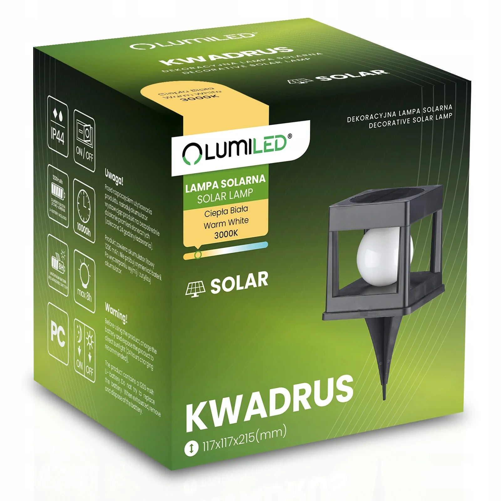 4 vnt. „Lumiled“ LED saulės energija veikiančios sodo tvoros stulpų šviestuvai