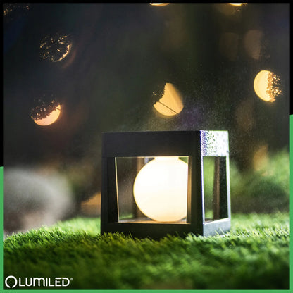 4 vnt. „Lumiled“ LED saulės energija veikiančios sodo tvoros stulpų šviestuvai