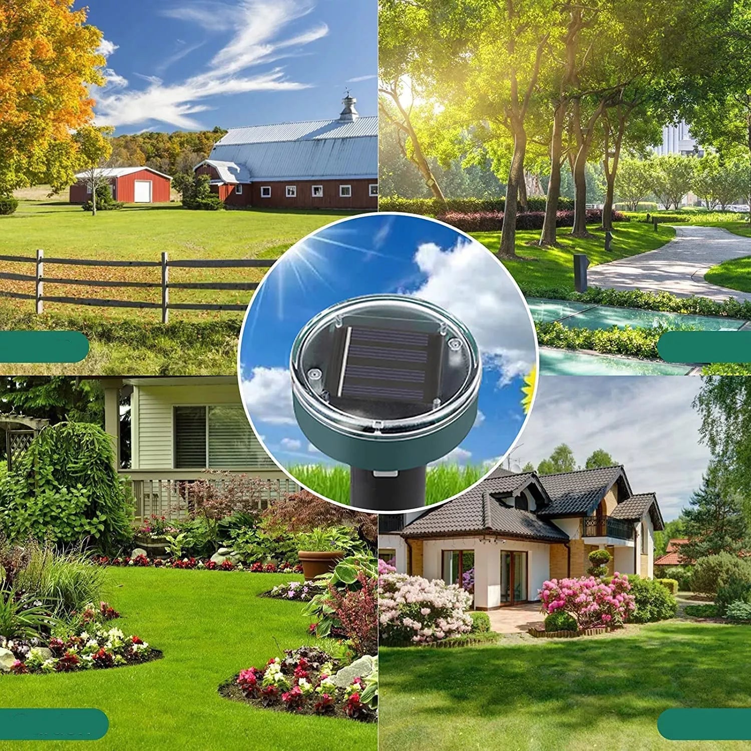 4 vnt. saulės energija varomi atbaidytuvai kurmiams, pelėnams, pelėms, kiaunėms ir graužikams – 3400 m²