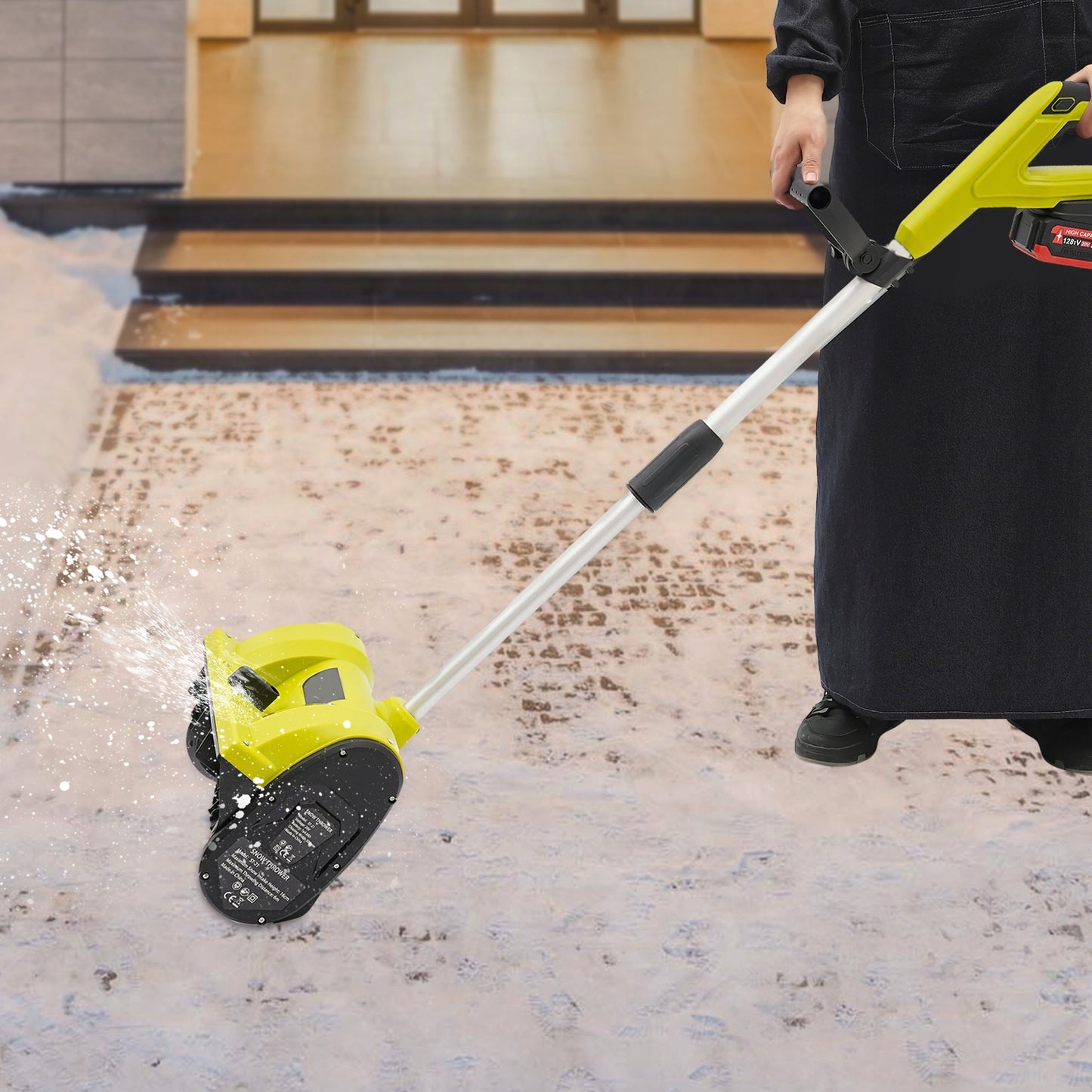 Elektrinis sniego pūstuvas, 1200W Akumuliatorinis belaidis kiemo šlavimo įrenginys lauke