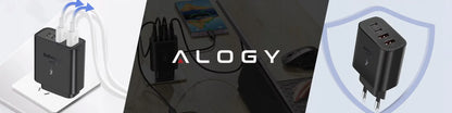 40W tinklo įkroviklis Alogy Super Fast Charger 2x USB + 2x USB-C universalus