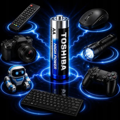 40x AA šarminių baterijų rinkinys Toshiba LR6 R6, +45% daugiau galios
