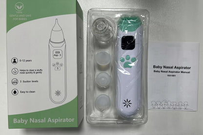 Elektroniczny aspirator do nosa dla DZIECI i DOROSŁYCH, cichy, mocny, zasilany przez USB