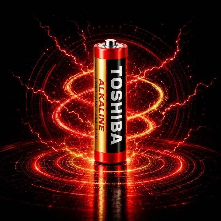 42 vnt. AA šarminių baterijų rinkinys 1,5V TOSHIBA LR6 R6