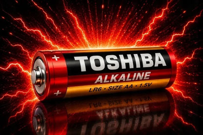 42 vnt. AA šarminių baterijų rinkinys 1,5V TOSHIBA LR6 R6
