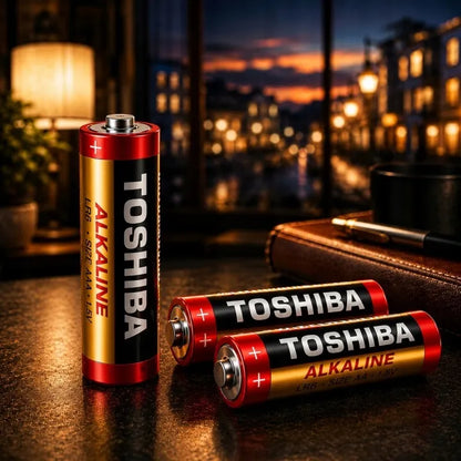 42 vnt. AA šarminių baterijų rinkinys 1,5V TOSHIBA LR6 R6