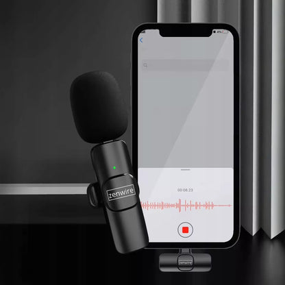 Mini belaidis atlapinis kondensatorinis mikrofonas telefonui, kompiuteriui, USB-C