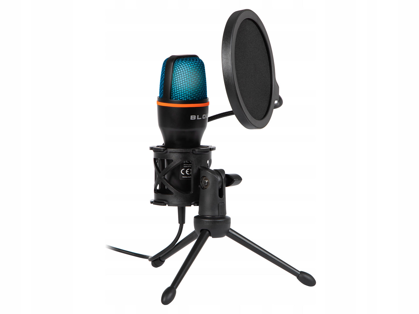 Kompiuterinis kondensatorinis žaidimų, studijinis, karaoke mikrofonas su USB ir filtru