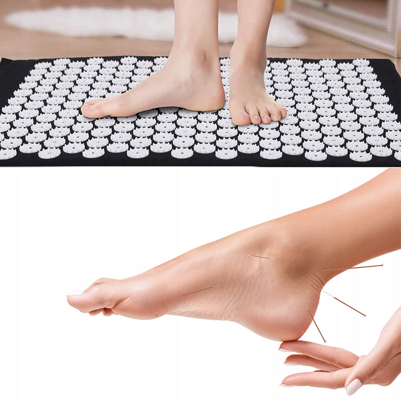 Sveikatinamasis akupresūros kilimėlis su spygliukais kraujotakai stimuliuoti, masažinė pagalvėlė