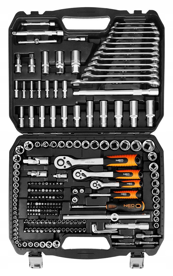 NEO VISĄ KOMPLEKTĄ VERŽLIRŪGIŲ RINKINYS 216 ELEMENTŲ 3 KRYPČIŲ RAKTAS 10&amp;ndash;220