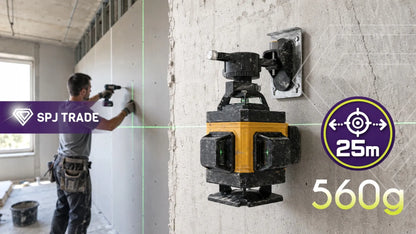 4D lazerinis nivelyras 16 linijų 360° kryžminis lazeris su stovu