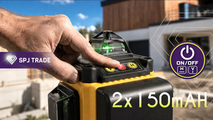 4D lazerinis nivelyras 16 linijų 360° kryžminis lazeris su stovu