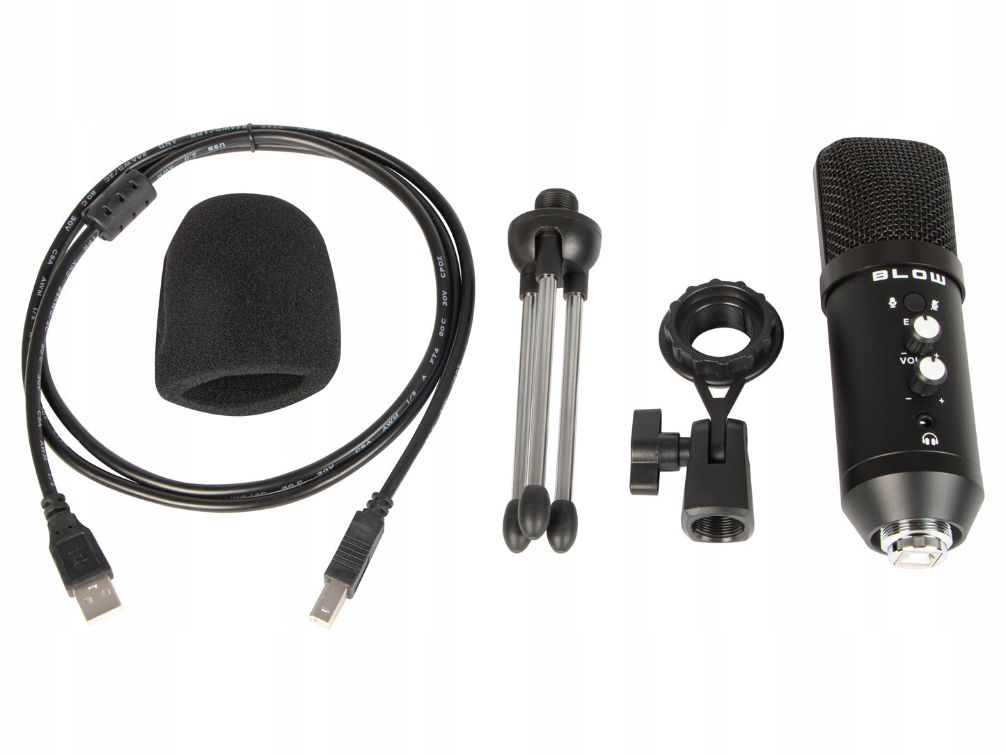 MIKROFONAS KOMPIUTERIUI ŽAIDIMŲ TALPINIS STUDIJINIS TRIPOD LAIKIKLIS USB