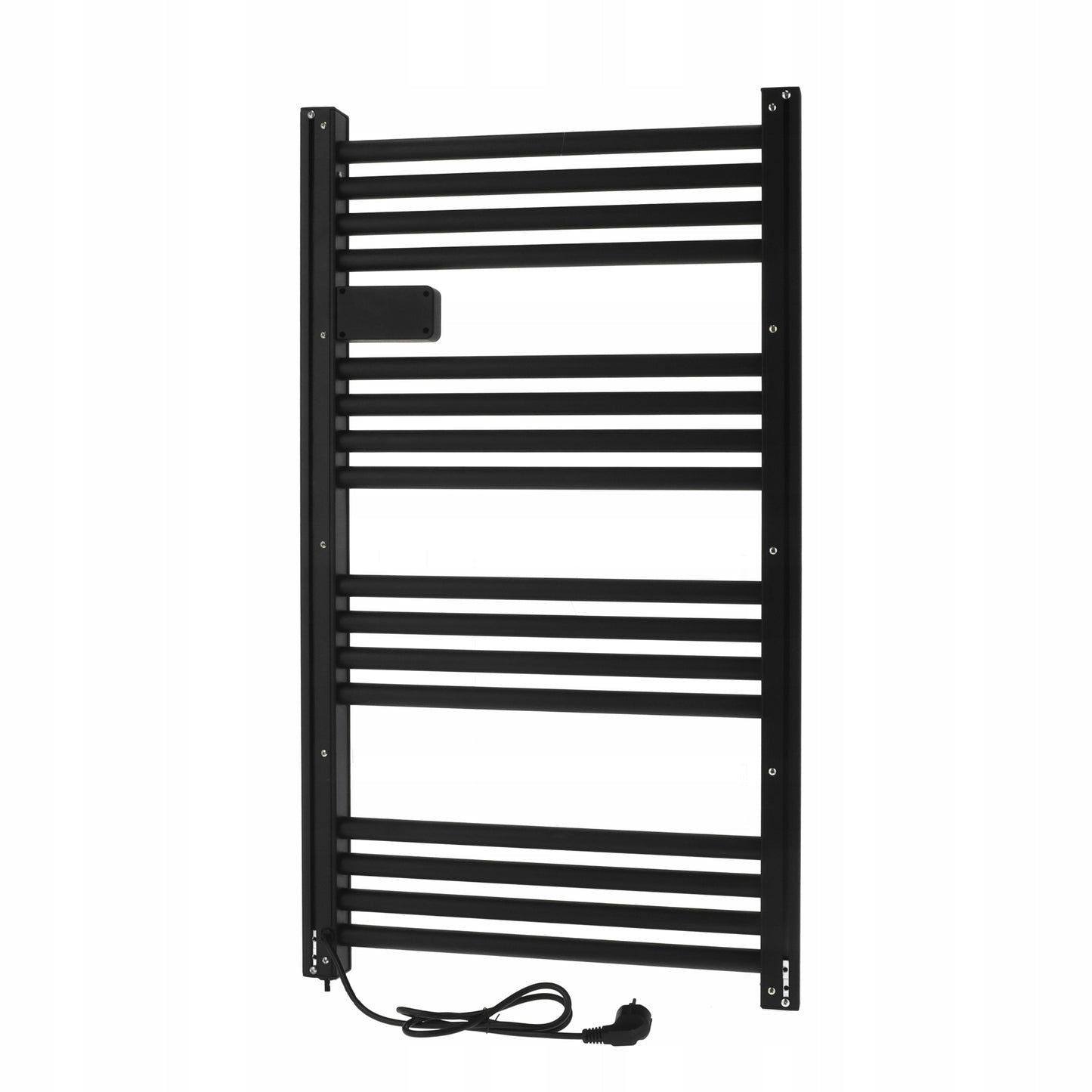 ELEKTRINIS VONIOS GYVATUKAS radiatorius programuojamas termostatas JUODAS 500W