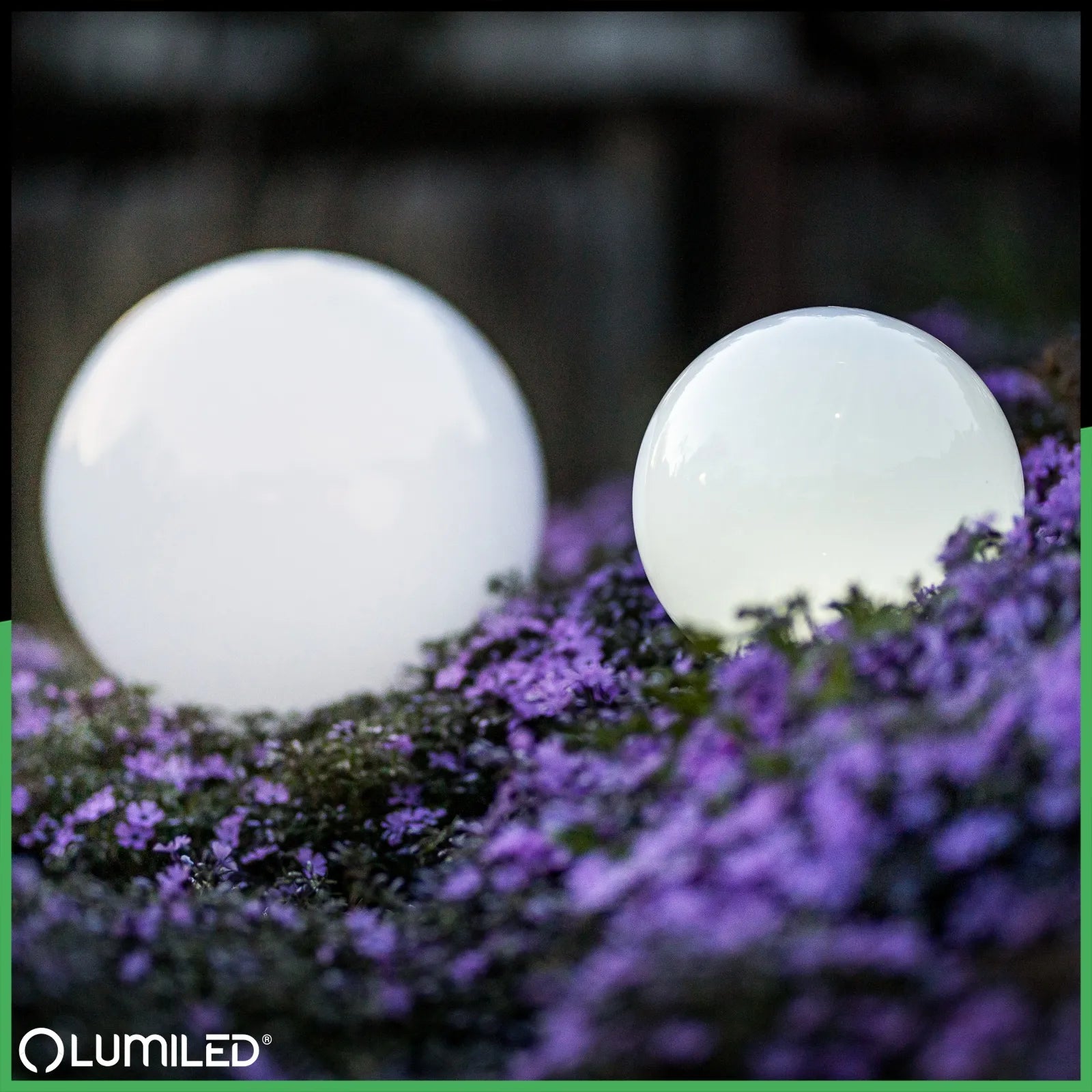 4x LED sodo saulės šviestuvai RUTULYS 20 cm smaigomi