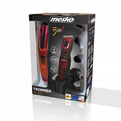 5-in-1 Mesko MS 2931 plaukų kirpimo mašinėlė, barzdaskutė ir trimeris
