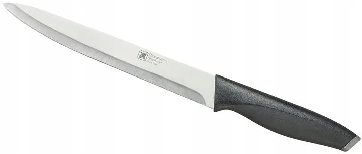 5 peilių rinkinys juodame stove + Fiskars galąstuvas