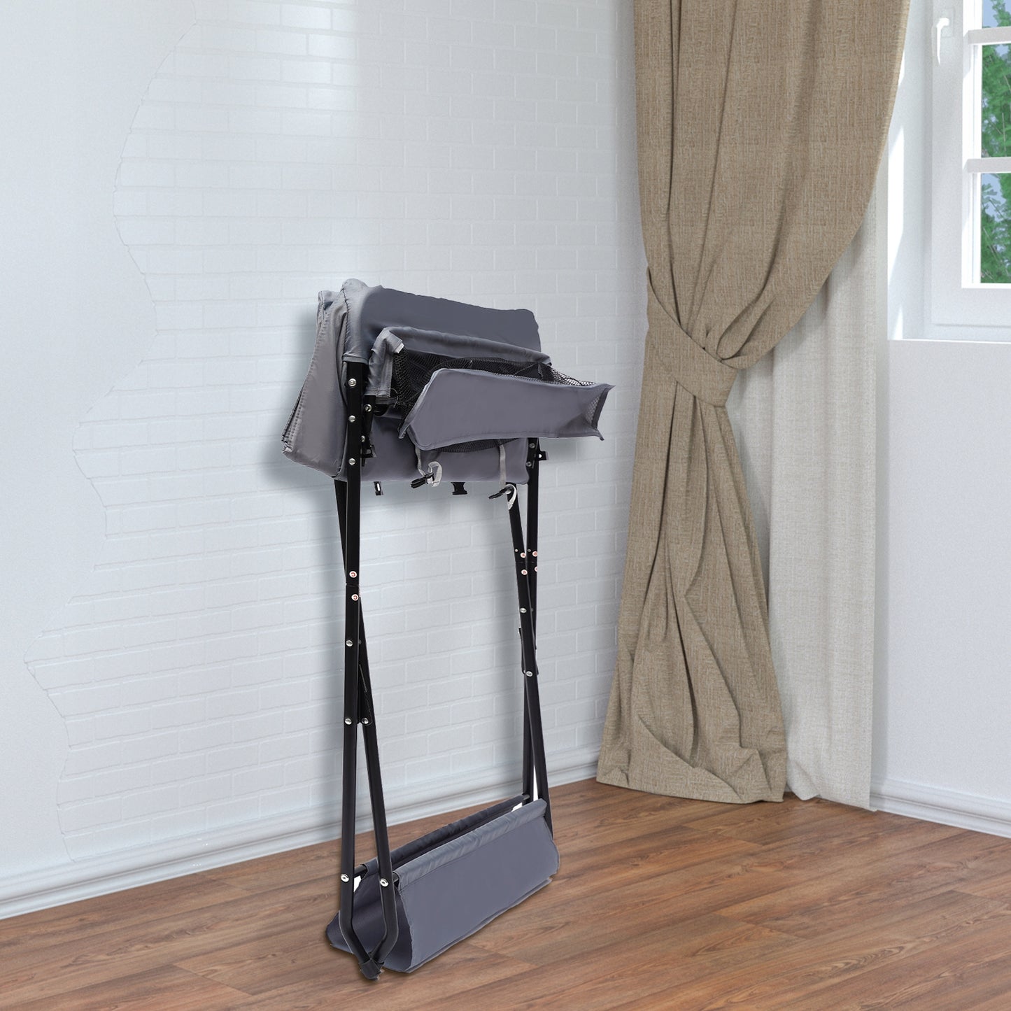 57x80x96cm Tamsiai pilka Sulankstoma pervystymo lentelė naujagimiams