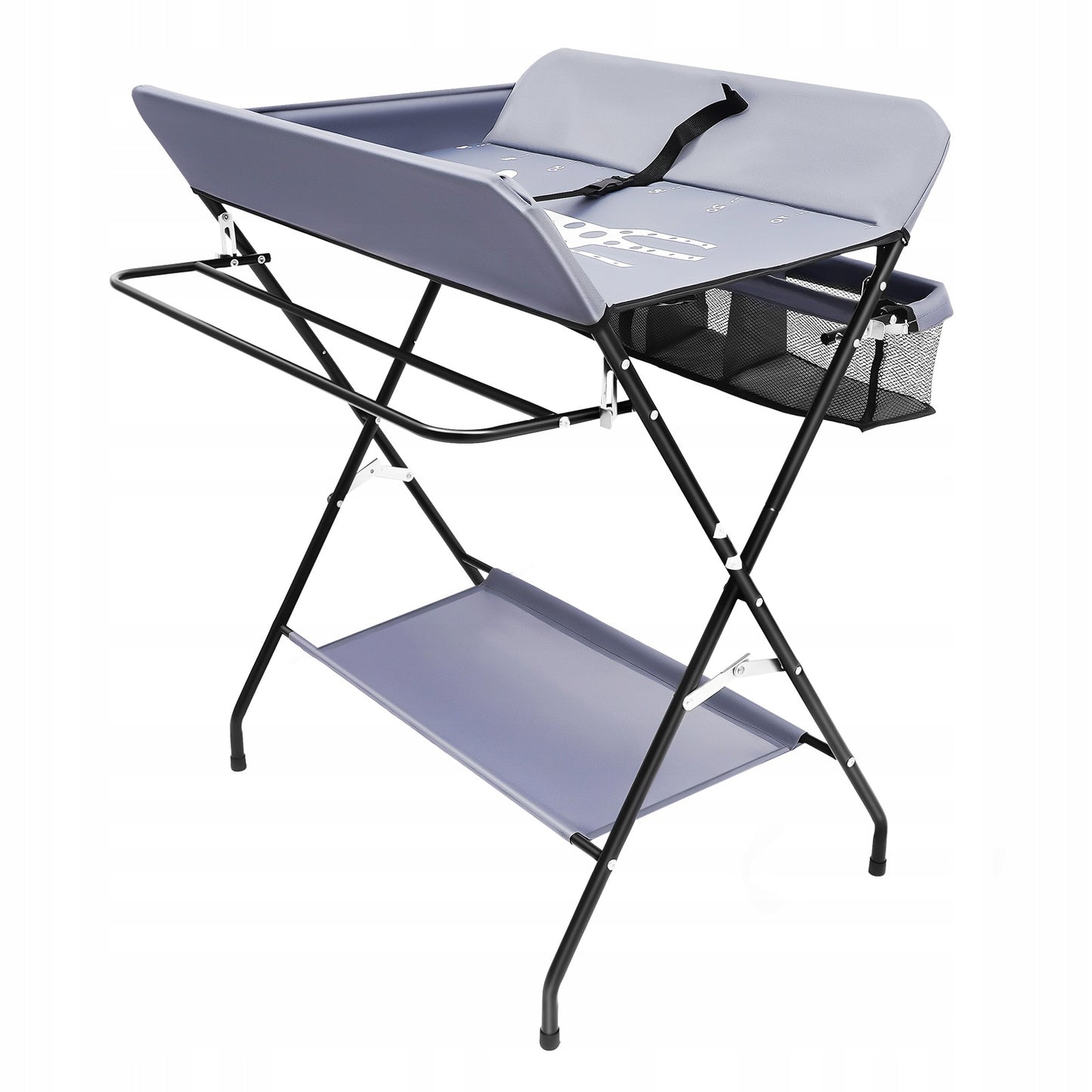 57x80x96cm Tamsiai pilka Sulankstoma pervystymo lentelė naujagimiams