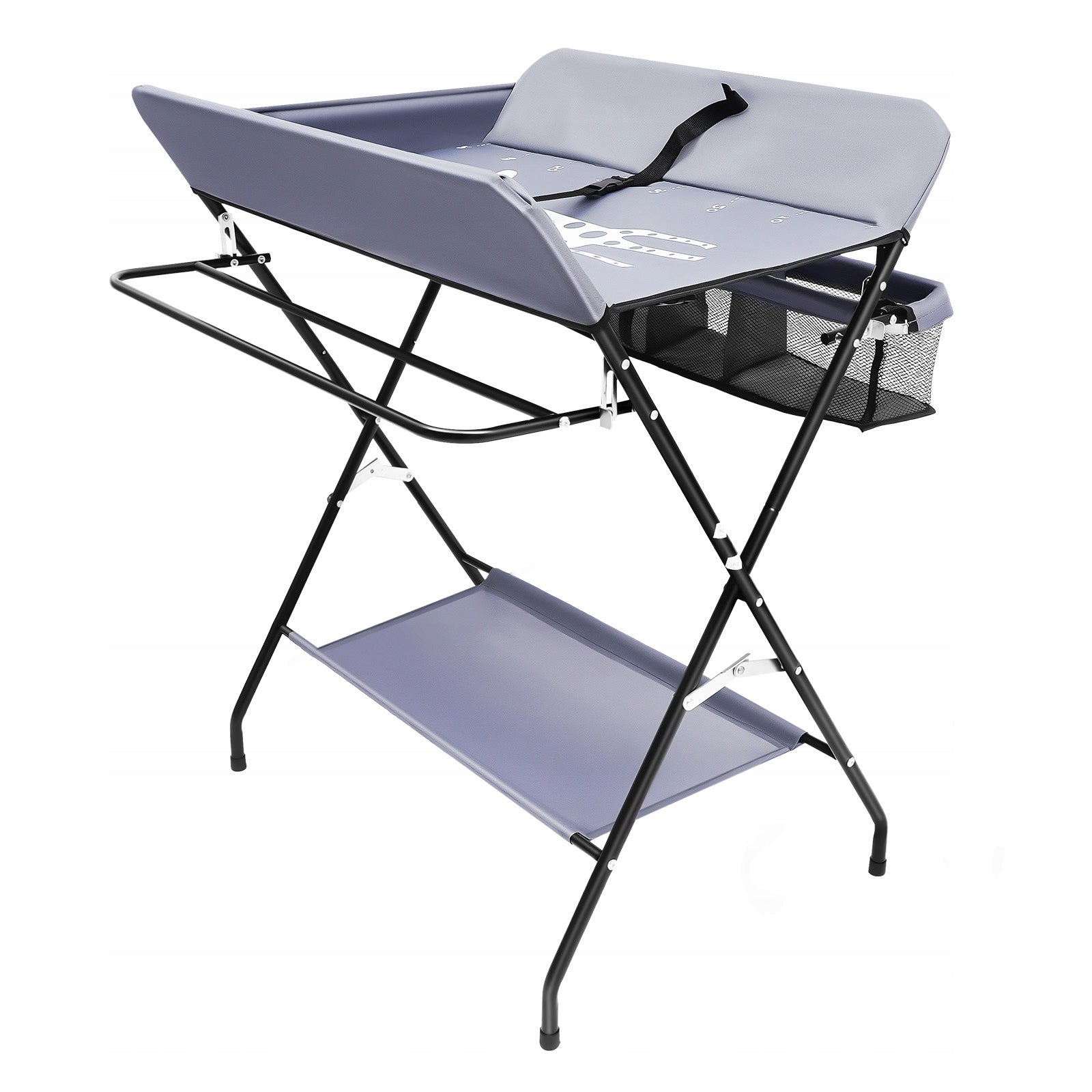 57x80x96cm Tamsiai pilka Sulankstoma pervystymo lentelė naujagimiams