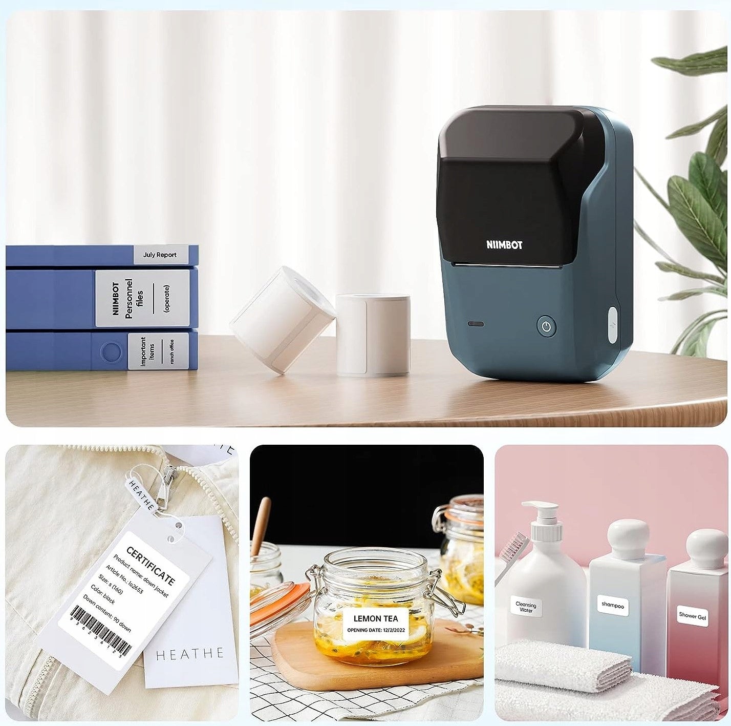 B1 Niimbot Bluetooth lipnios terminės etiketės spausdintuvas