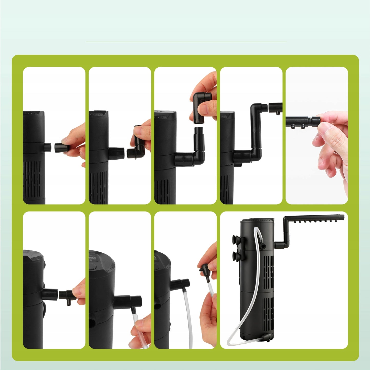 5W1 BIOLOGINIS VIDINIS FILTRAS AKVARIUMUI IKI 150L 500l/h SU UV-C LEMPA