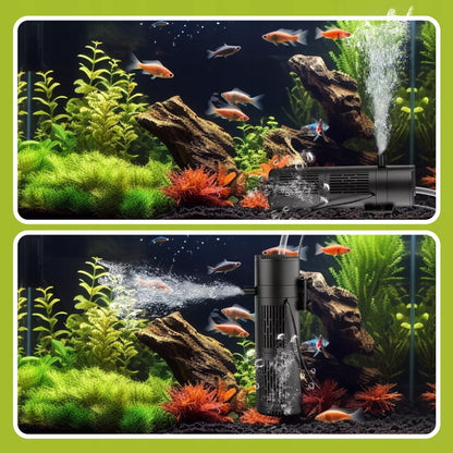 5W1 BIOLOGINIS VIDINIS FILTRAS AKVARIUMUI IKI 150L 500l/h SU UV-C LEMPA