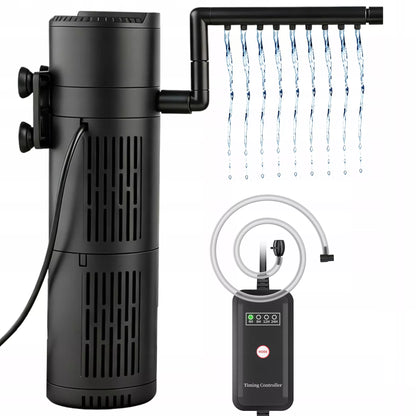 5W1 BIOLOGINIS VIDINIS FILTRAS AKVARIUMUI IKI 150L 500l/h SU UV-C LEMPA
