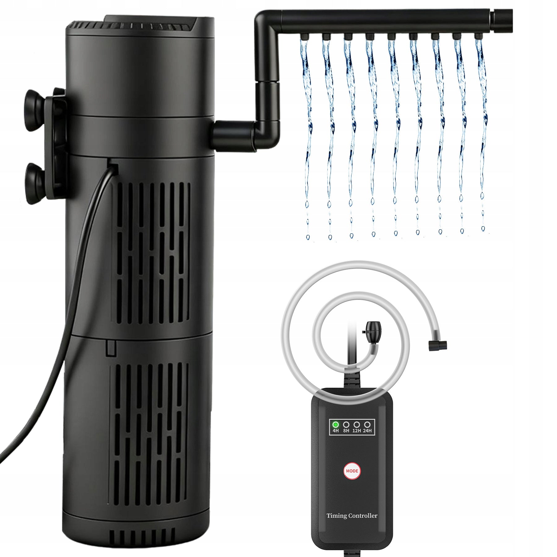 5W1 BIOLOGINIS VIDINIS FILTRAS AKVARIUMUI IKI 150L 500l/h SU UV-C LEMPA