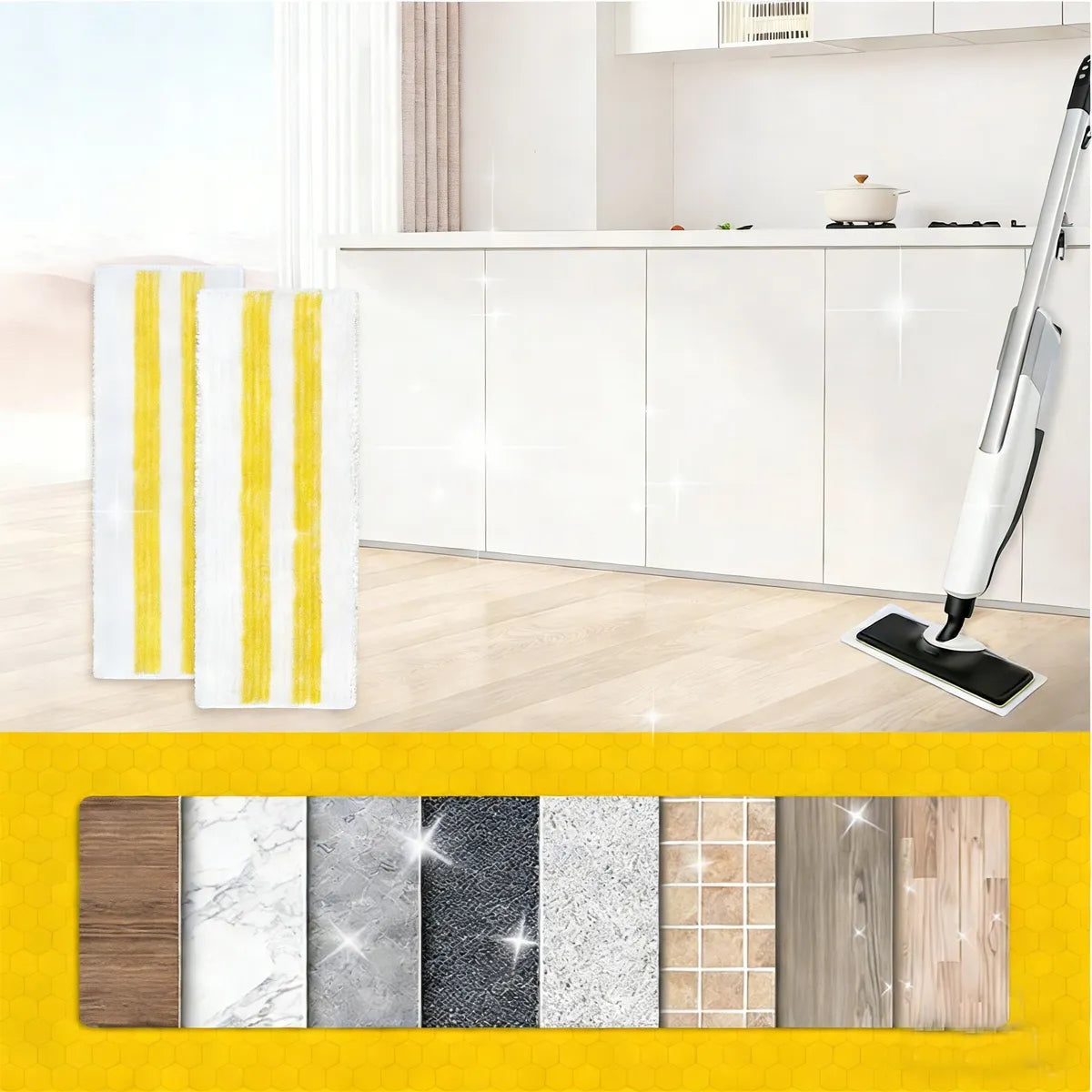 6 vnt. mikropluošto šluosčių rinkinys Karcher SC2, SC3, SC4 ir SC5 gariniams valytuvams