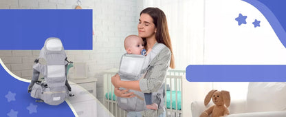 ERGONOMIŠKAS KŪDIKIŲ NEŠYNĖLĖ SU KĖDUTĖ, DAUGIAFUNKCINĖ 3-20 KG