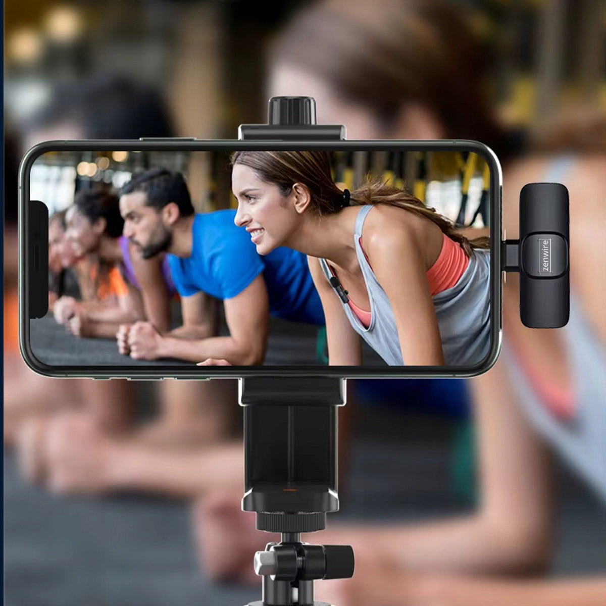 Mini belaidis atlapinis kondensatorinis mikrofonas telefonui, kompiuteriui, USB-C