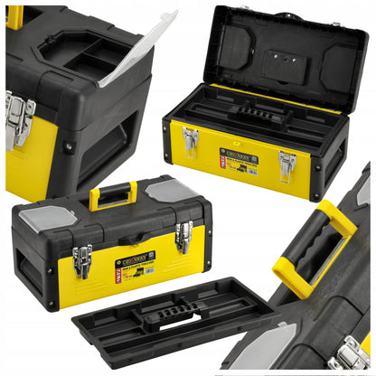 Metalinė išskleidžiama įrankių dėžė su stalčiais