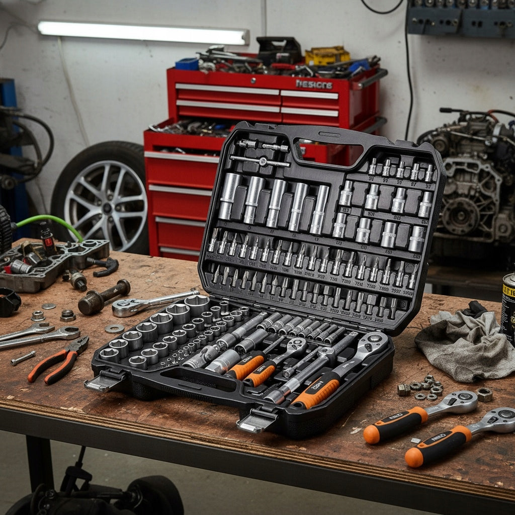 NEO Lizdasūkio Raktų Rinkinys 110 Elementų 1/2" 1/4" - Lizdasūkių Raktų CrV Neo Tools