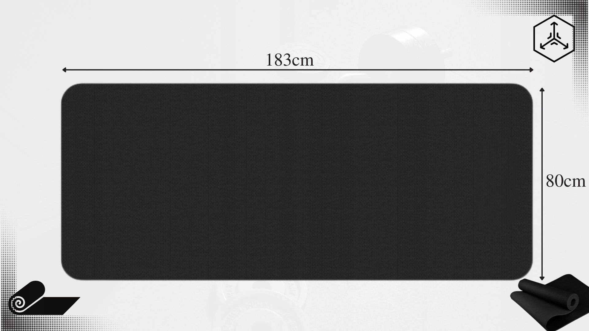 Apsauginė, garsą izoliuojanti kilimėlio po sporto įrangą, storas, didelis, skirtas apsaugoti grindis