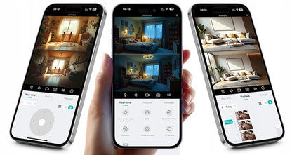 Lauko pasukama kamera su 3 objektyvais IP WIFI 2x2MPx +4MPx LUXTORN