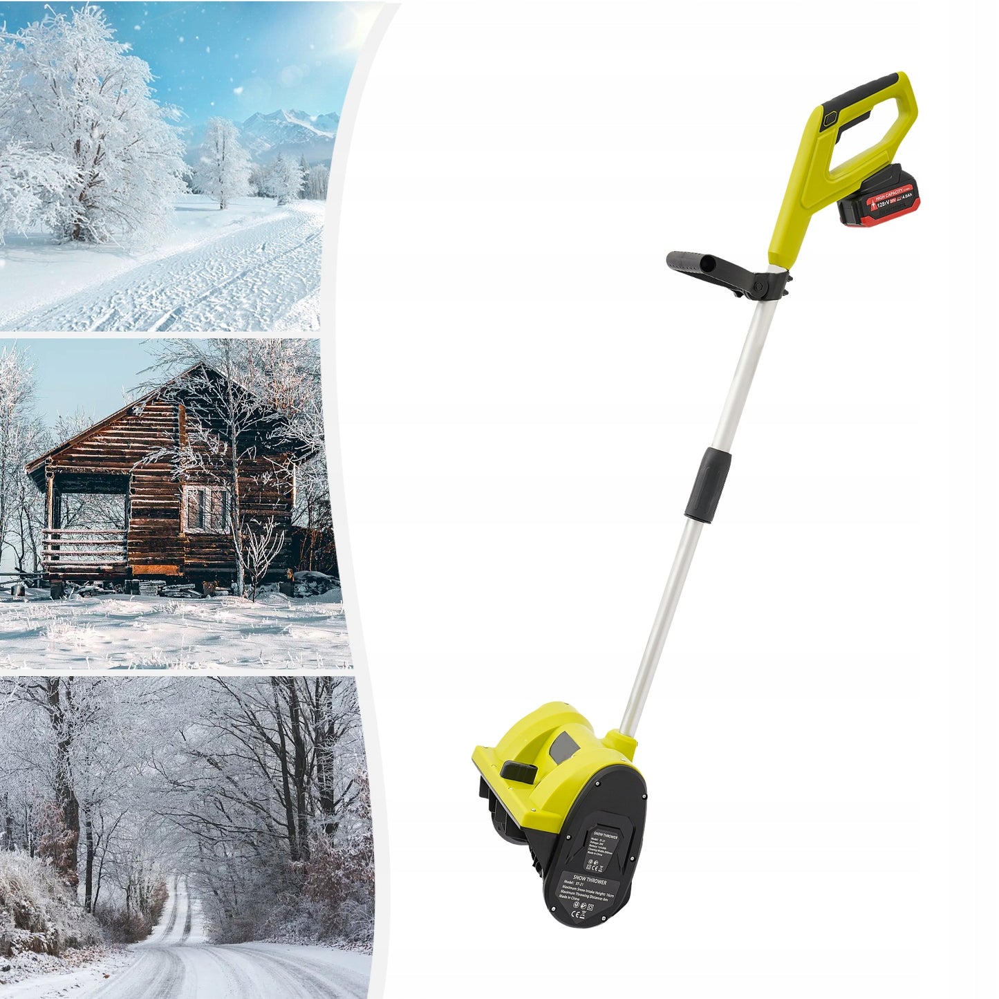 Elektrinis sniego pūstuvas, 1200W Akumuliatorinis belaidis kiemo šlavimo įrenginys lauke