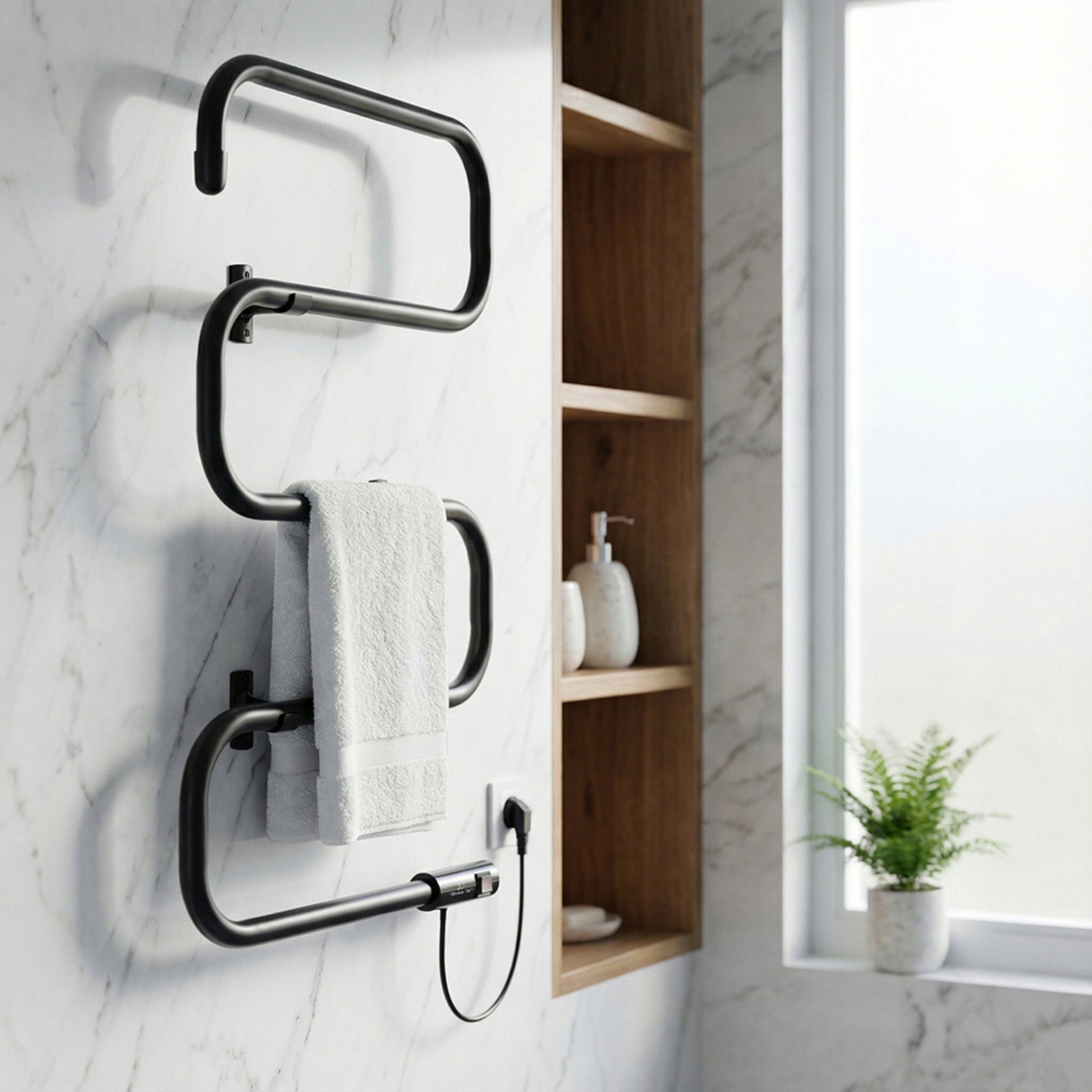 Elektrinis vonios radiatoriaus stovas, pakabinamas rankšluosčių džiovintuvas 100W