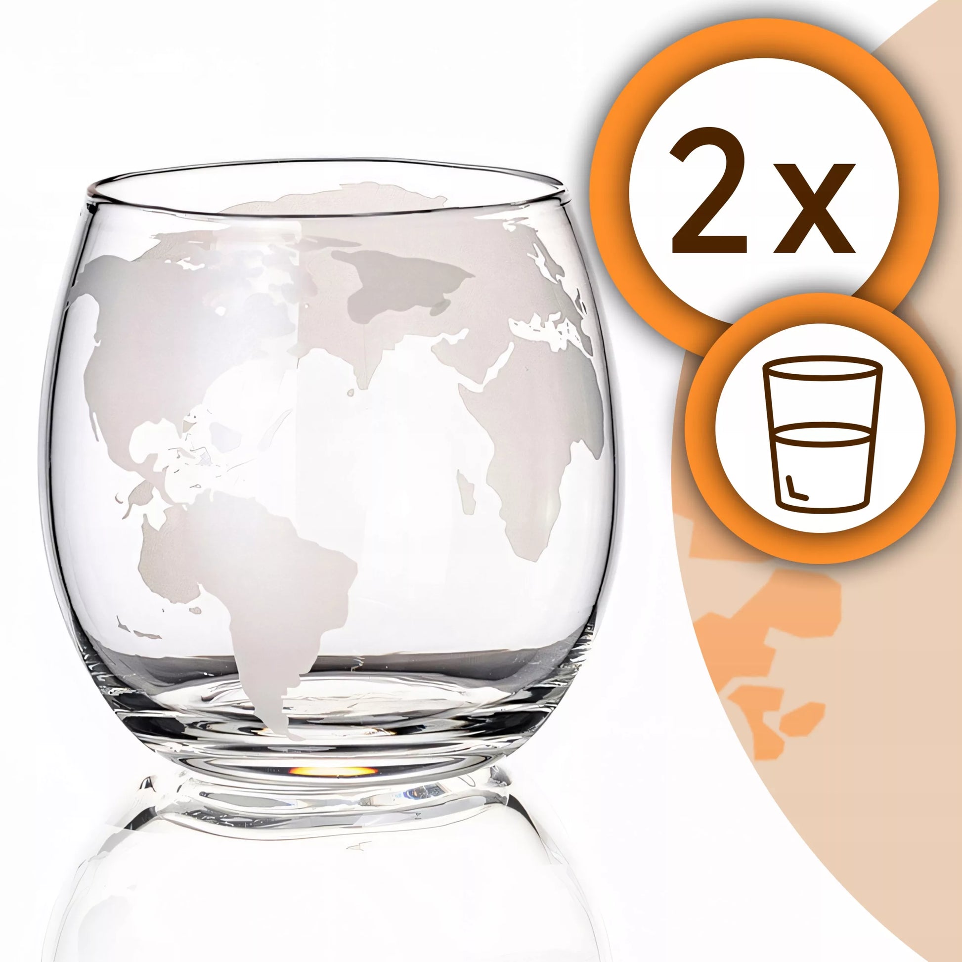 VISKIO RINKINYS GLOBUSAS KARAFĖ 2X STIKLINĖS AKMENS KUBELIAI ŽNYPLĖS 850 ml DOVANA