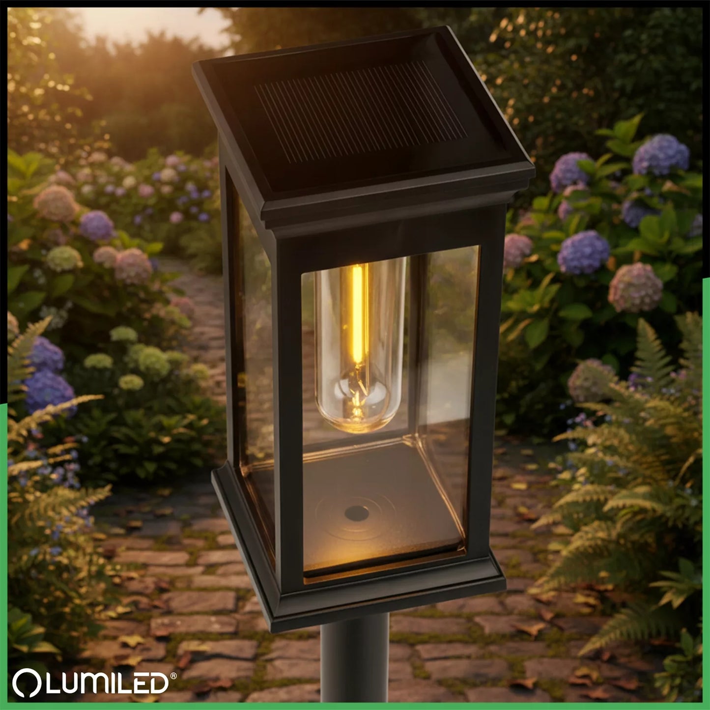 6x Solarinė sodo LED lempa, įsmeigiama į žemę, IP44, dekoratyvinis stulpelis