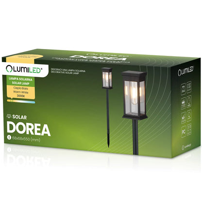 6x Solarinė sodo LED lempa, įsmeigiama į žemę, IP44, dekoratyvinis stulpelis