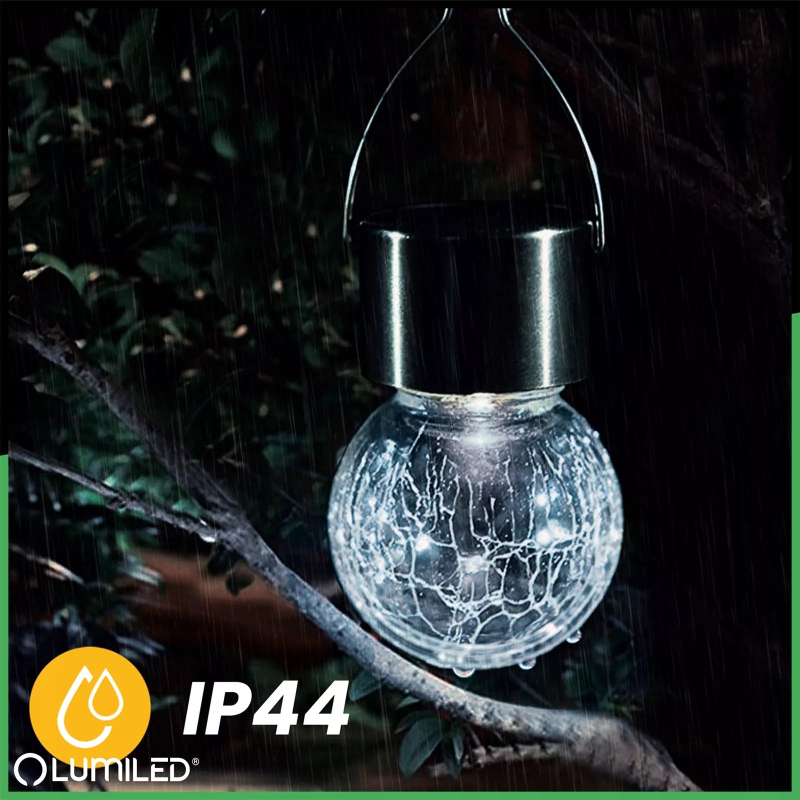 6x Solarna lampa ogrodowa LED wisząca szklana kula lampion ogrodowy GIRLANDA