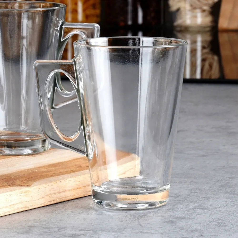 6x stiklinių rinkinys kavai, latte ir arbatai
