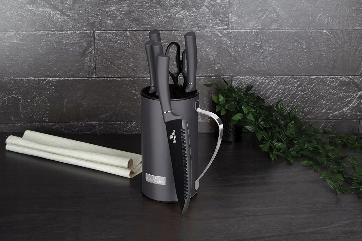7 dalių peilių rinkinys BERLINGER HAUS Carbon Pro BH-2600