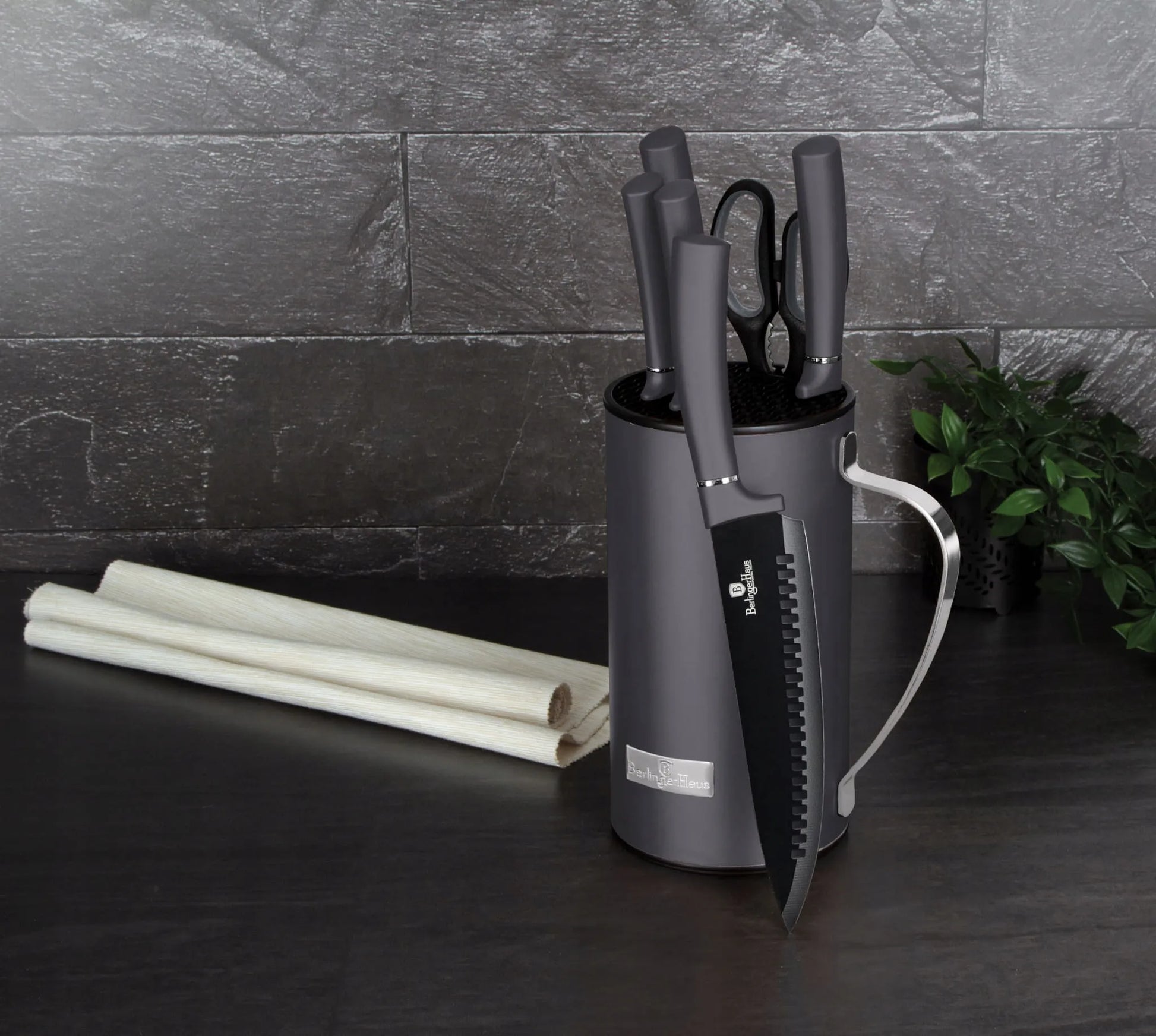 7 dalių peilių rinkinys BERLINGER HAUS Carbon Pro BH-2600