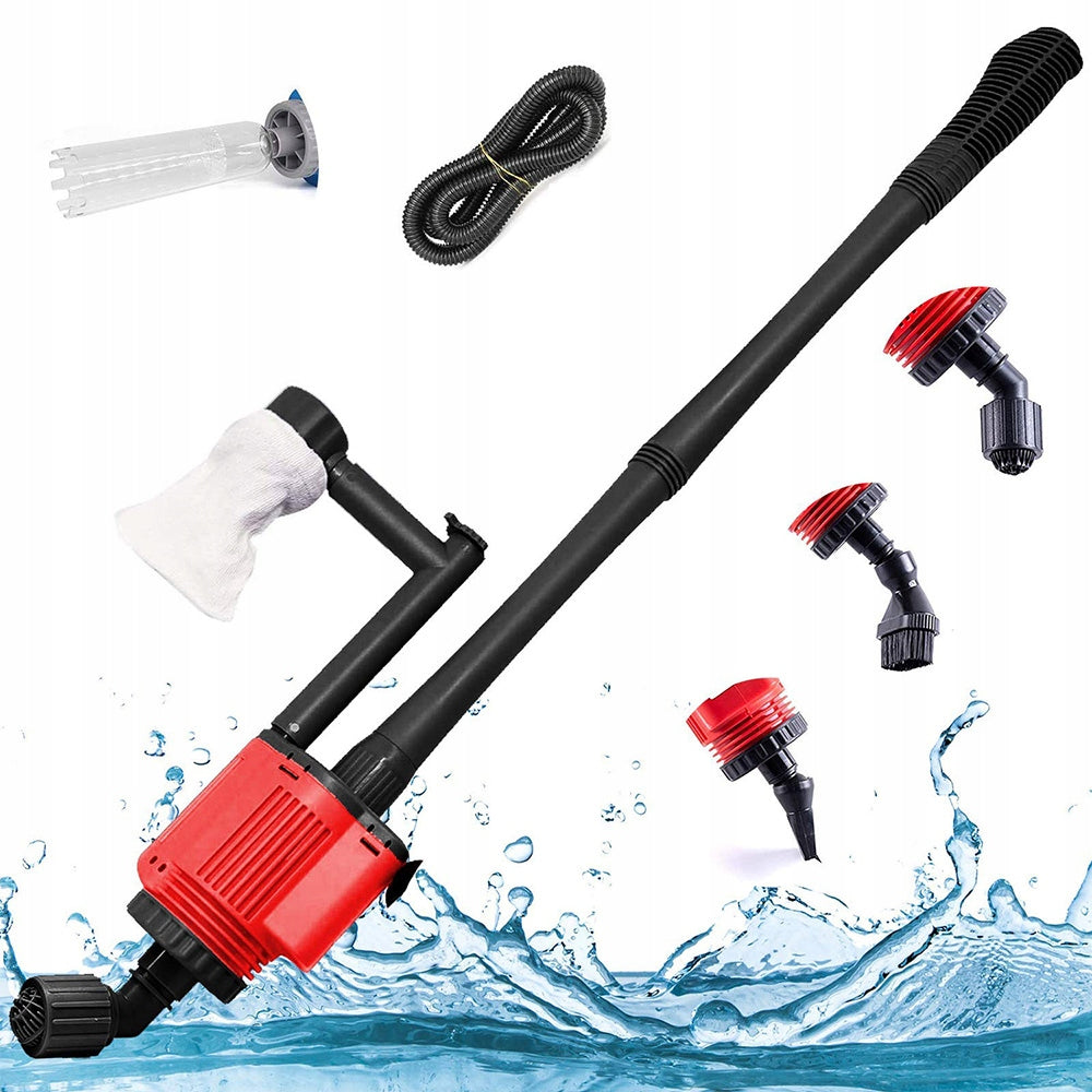 ELEKTRINIS AKVARIUMO VAKUUMINIS SIURBLYS 6 IN 1 ŽVYRO VALYMO RINKINYS