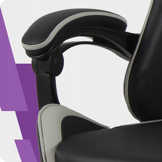 Žaidimų kėdė su porankiais, pasukama, žaidėjui, kibiro formos, su atrama kojoms, 110kg