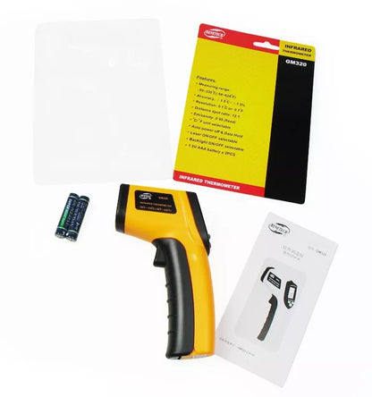 PIROMETRAS LAZERINIS BEKONTAKTIS TERMOMETRAS INFRARAUDONŲJŲ SPINDULIŲ MATUOKLIS -50 +400 LCD